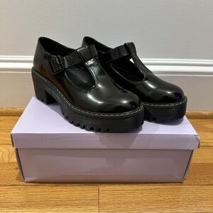 NWT Madden Girl Black Patent Mary Jane Platforms